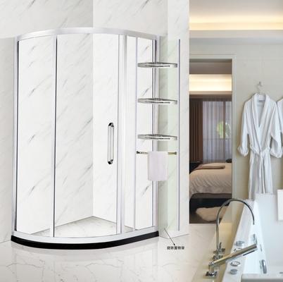 Cuadro de aluminio de electroplacas Revestimiento de pantalla Puerta de vidrio Bañaderas de ducha giratorias para el baño