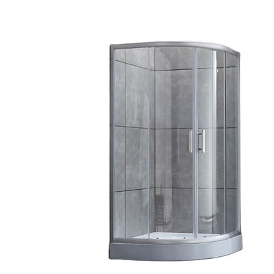Diseño moderno de acero inoxidable Sala de ducha Puerta de cristal Manija con acabado de electroplata