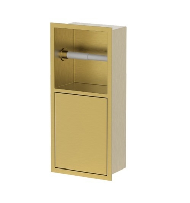 Nicho de cepillo de baño de acero inoxidable en acabado cepillado perfecto para cualquier diseño de baño