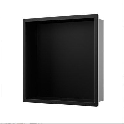 Nicho de ducha de acero inoxidable negro de diseño hermoso insertado de baldosas de baño
