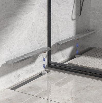 Drenaje de suelo lineal de acero inoxidable para baño ducha anti-olor y fácil de limpiar