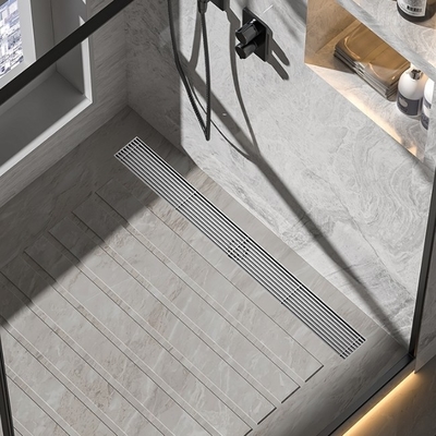 Drenaje de suelo lineal de acero inoxidable para baño ducha anti-olor y fácil de limpiar