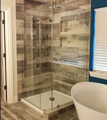 Baño con espesor de vidrio de 8 mm Sala de ducha y diseño todo en uno