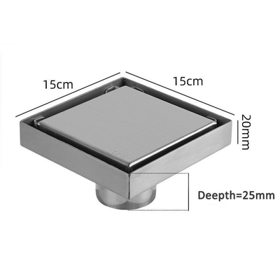 Desagüe de piso de acero inoxidable Push Down estilo emergente para ducha impermeable invisible