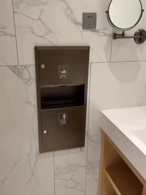 Nicho de acero inoxidable para bañera de baldosas cuadradas Luz incorporada y portapapeles higiénicos