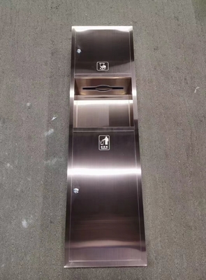 Nicho de acero inoxidable para bañera de baldosas cuadradas Luz incorporada y portapapeles higiénicos