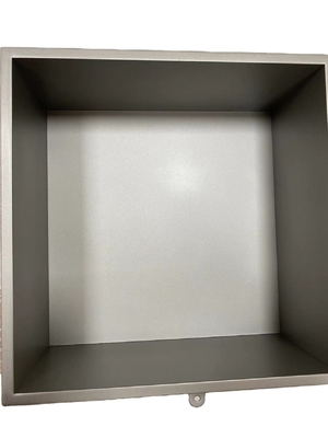 Cabinet de azulejos cuadrados para uso ocasional de acero inoxidable brillante con alcachofa encasillada Producto terminado