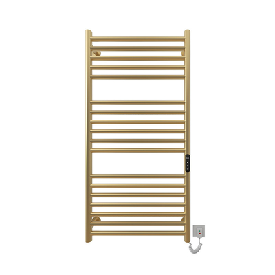 Montaje de pared de oro calentador de toalla calentado con diseño de tubo redondo elegante y opción de pie libre