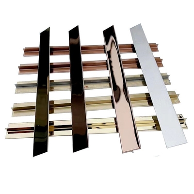 Cinturón de transición de azulejos de suelo de acero inoxidable en forma de T de 1 kg para diseño de interiores de muebles