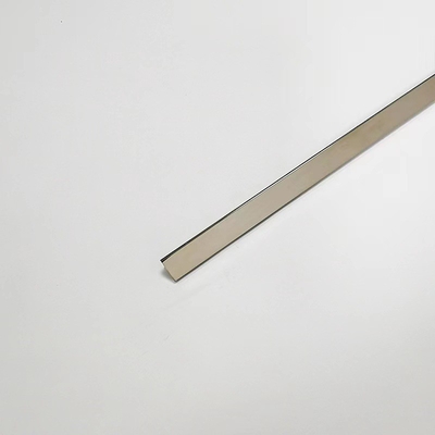 201 304 PVD Perfil T Espejo Oro Metal pulido Decorativo Acero inoxidable T en forma de baldosas Trim Strip para muebles de pared