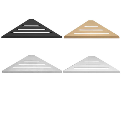 Estante de ducha triangular de acabado cepillado Caddy para montaje de pared Estante de almacenamiento de baño