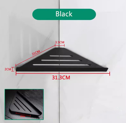 Estante de ducha triangular de acabado cepillado Caddy para montaje de pared Estante de almacenamiento de baño