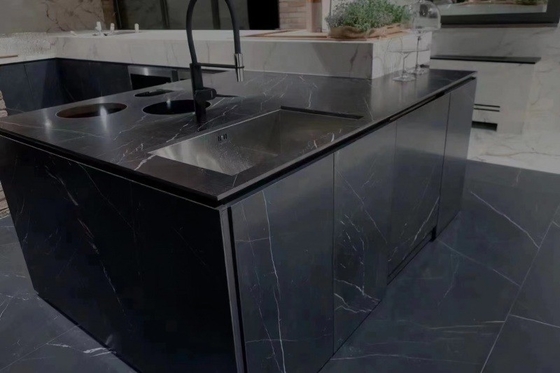Porcelana pulida de mármol glaseado aspecto de la losa de granito para los azulejos de revestimiento de la pared del vestíbulo