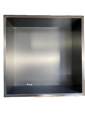 Hotel superficie cepillada Gunmetal Negro Nicho de pared insertado para la sala de ducha 12 &quot;x 24