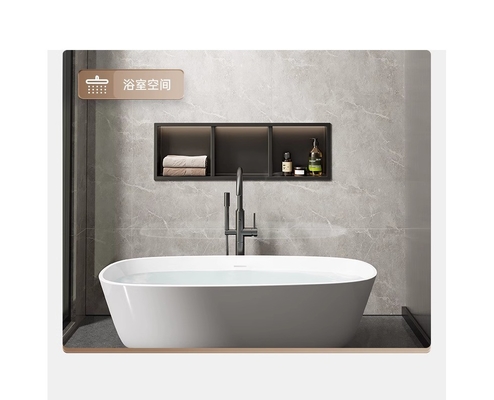 Nicho de la pared de la ducha en el baño de acero inoxidable 304 para inserción de azulejos de porcelana de oro