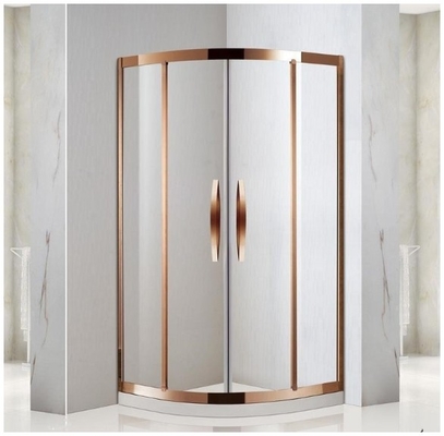 Puerta de ducha moderna simple con recinto deslizante medio redondo y material de bandeja de cerámica