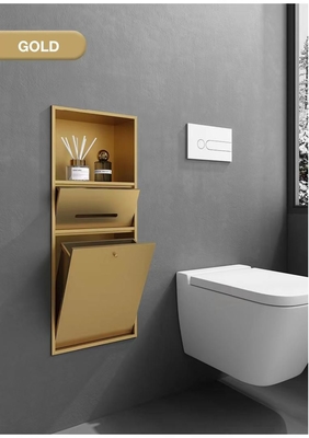Baño de acero inoxidable 304 Nicho de ducha de pared con luces para remodelación de baño de hotel