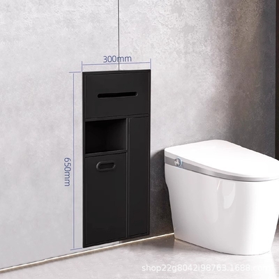 Nicho de acero inoxidable de superficie cepillada para ducha y toallas de baño en diseño moderno