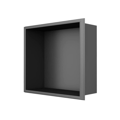 Tabla de ducha de nicho impermeable con doble estante y luz LED estilo de diseño moderno 12x20