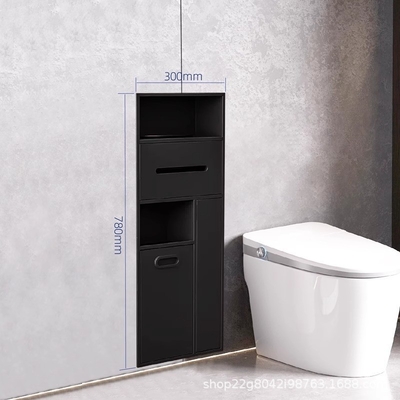 Nicho de la pared del baño de acero inoxidable 304 impermeable Estante de ducha único para caja negra