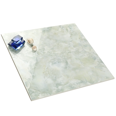 60x60 azulejos de suelo cerámicos vidriados en mármol verde claro brillante para imitar la textura de la piedra