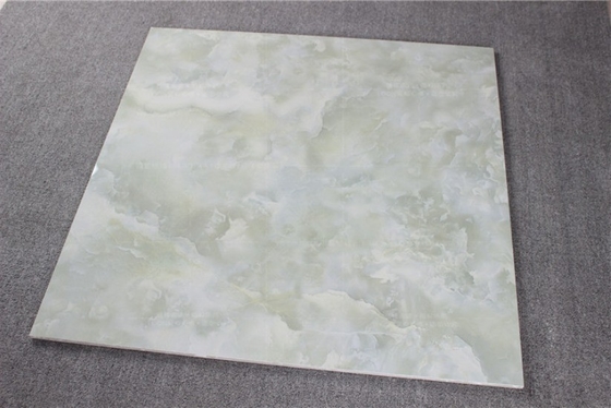 60x60 azulejos de suelo cerámicos vidriados en mármol verde claro brillante para imitar la textura de la piedra