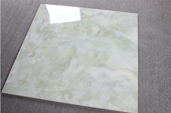 60x60 azulejos de suelo cerámicos vidriados en mármol verde claro brillante para imitar la textura de la piedra