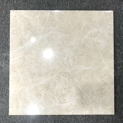 Accesible acabado brillante 600 * 600mm azulejos de suelo de porcelana para la sala de estar textura de piedra