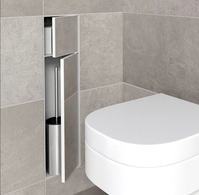 Diseño moderno Pinceleta de baño de acero inoxidable con nicho de pared incorporado y luces de la sala de baño de larga duración 2023