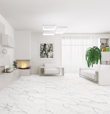 Tiles de porcelana de estilo moderno Bianco Carrara Blanco para la decoración de la sala de estar
