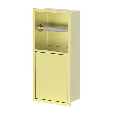 Nicho de cepillo de baño de acero inoxidable en acabado cepillado perfecto para cualquier diseño de baño