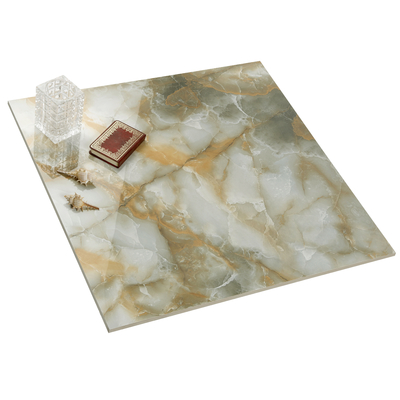 Amarillos / Dorados Sala de estar Imitación de piedra Texturas 600x600 Pisos de porcelana pulida
