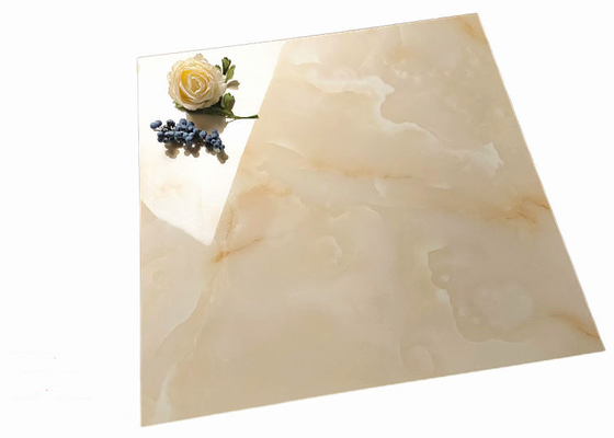 Amarillos / Dorados Sala de estar Imitación de piedra Texturas 600x600 Pisos de porcelana pulida