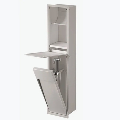 Nicho de baño de acero inoxidable cepillado para papel higiénico resistente al agua y al óxido