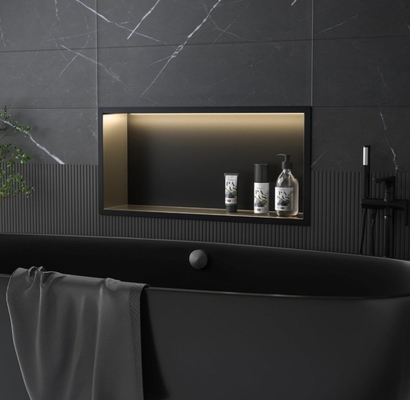 Nicho de ducha de acero inoxidable impermeable con estilo de diseño moderno ligero 12 x 36 Comentarios