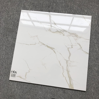 600 * 600 mm de cuerpo entero de porcelana de oro.Tiles blancos para el piso de la habitación interior para un encanto atemporal