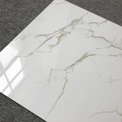 600 * 600 mm de cuerpo entero de porcelana de oro.Tiles blancos para el piso de la habitación interior para un encanto atemporal
