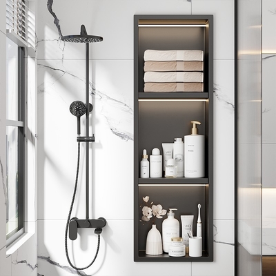 Nicho de ducha de baño con diseño moderno y luz LED a prueba de agua