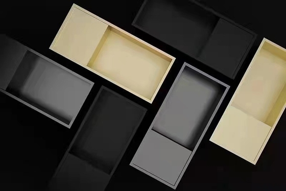 Baño de ducha a prueba de agua con luz LED Estante doble Diseño moderno 12x20 Negro