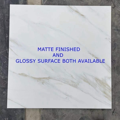 Porcelanato de cuerpo completo resistente a los ácidos, con azulejos de 60x60 pulidos con mármol de Calacatta dorado