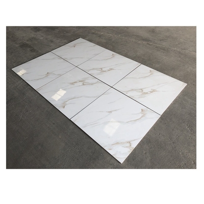 Porcelanato de cuerpo completo resistente a los ácidos, con azulejos de 60x60 pulidos con mármol de Calacatta dorado