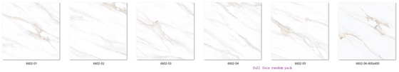 Porcelanato de cuerpo completo resistente a los ácidos, con azulejos de 60x60 pulidos con mármol de Calacatta dorado