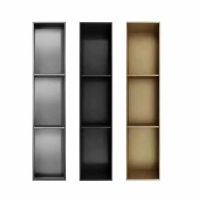 Lowes tamaño personalizado 9 pulgadas Accesorios de ducha Estante Nicho de pared en impermeable Negro Negro
