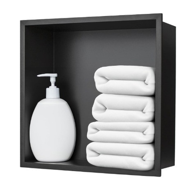 Mejore el almacenamiento de su baño con un estante de nicho de acero inoxidable moderno y luz LED