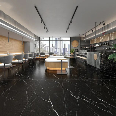 Grado AAA Tejas de porcelana ecológicas Matte negro de mármol Busca el efecto de piedra natural