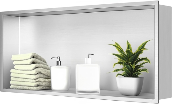 Nicho de ducha de acero inoxidable 12 &quot;x24&quot; y Nicho de pared de doble estante para diseño de hotel moderno