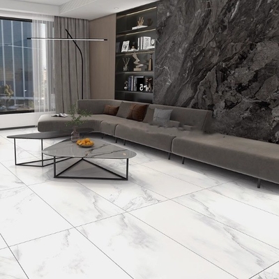 Porcelana de mármol de Calacatta de color blanco puro 24 x 48 azulejos de piso de grado AAA Grises Familia de colores