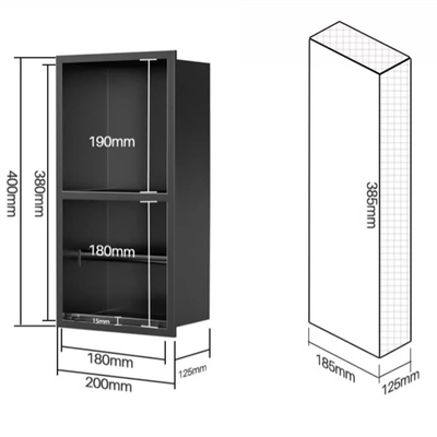 Nicho de ducha de acero inoxidable impermeable para soluciones de decoración del hogar y almacenamiento del baño