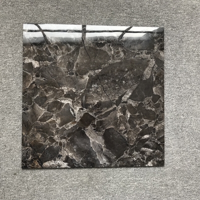 60 x 60 cm Porcelanato Negro y blanco cuadriculado de piedra de mármol azulejos de suelo en acabado mate