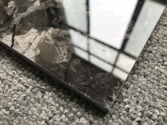 60 x 60 cm Porcelanato Negro y blanco cuadriculado de piedra de mármol azulejos de suelo en acabado mate